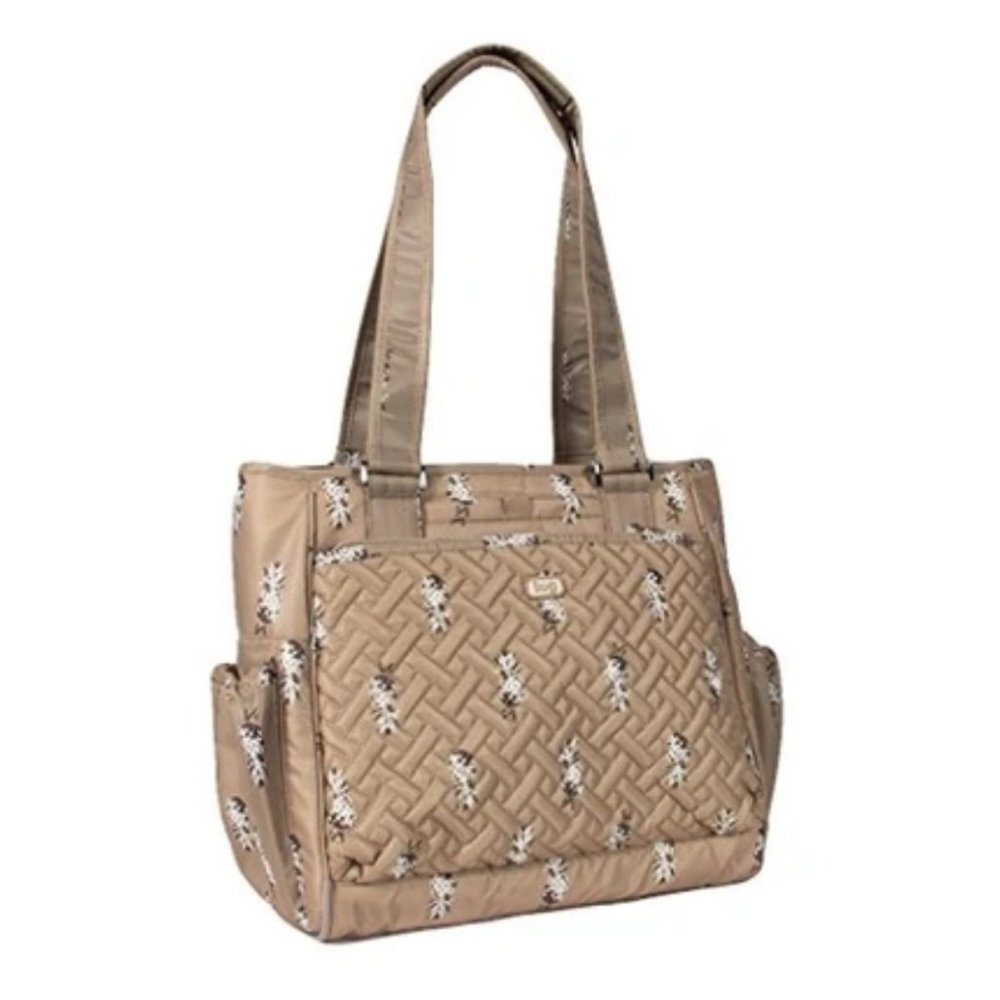 Lug Cabby Bag Tote Purse Gold Pineapple RFID